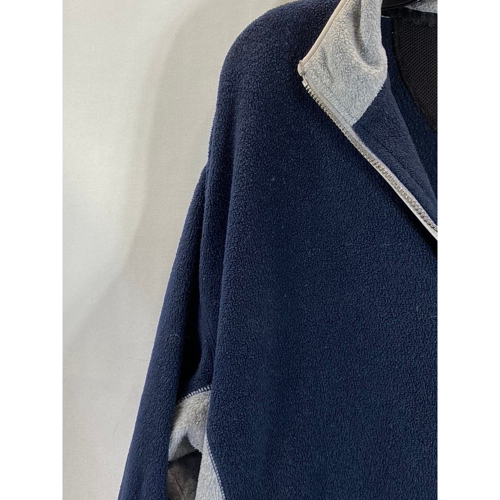 PERRY ELLIS AMERICA Men's Navy/Grey Vintage Quarter-Zip Active Sweater SZ M