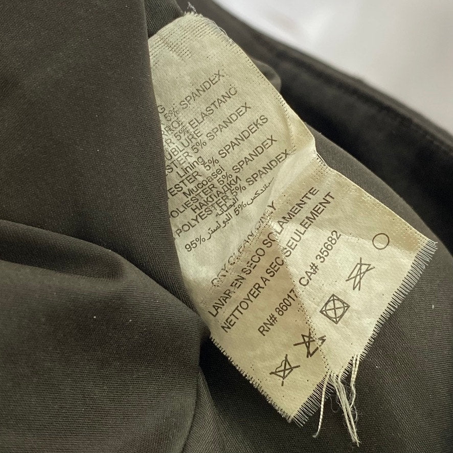 BEBE Women's Dark Brown Wool-Spandex Straight-Leg Dress Pant SZ 0