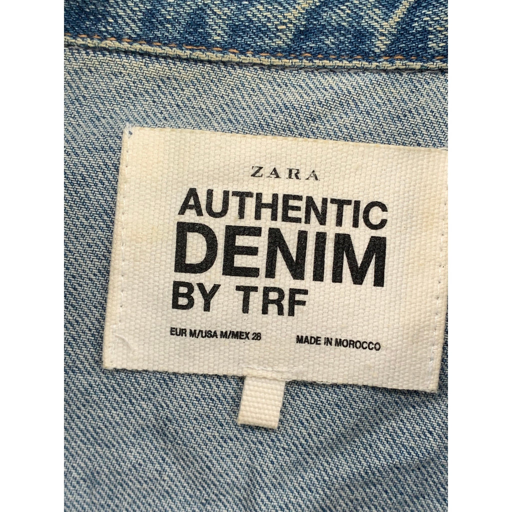 ZARA Authentic Denim By TRF Women's Blue Button-Up Oversized Jean Jacket SZ M