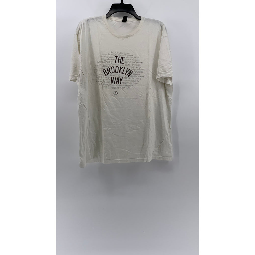 GILDAN Men's White The Brooklyn Way Crewneck SoftStyle Short Sleeve T-Shirt SZXL