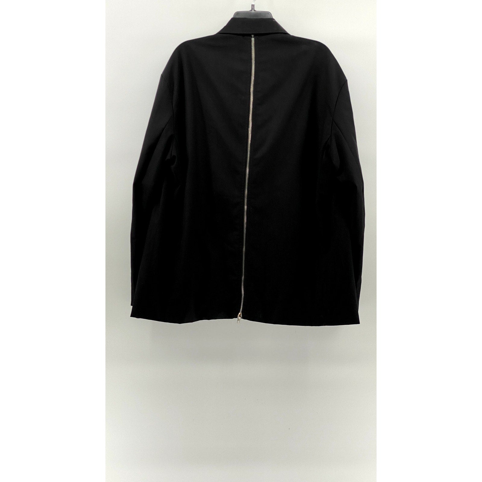 NIUGULU Women's Black Two-Button Notch Collar Long Sleeve Back Zipper Blazer SZL