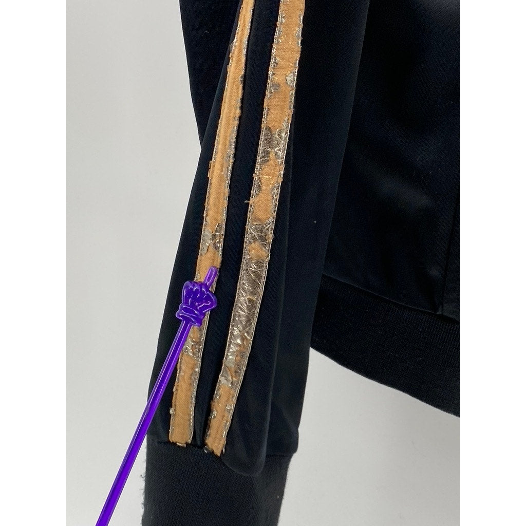 PEPE JEANS Women’s Vintage Black-Beige Hundstooth Double Zip Up Jacket SZ S