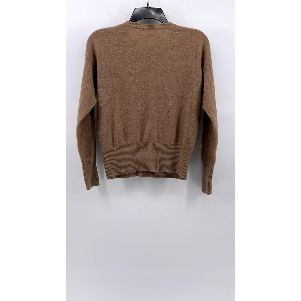 UNIQLO Women's Brown Cashmere Soft Knit Crewneck Pullover Sweater SZ S