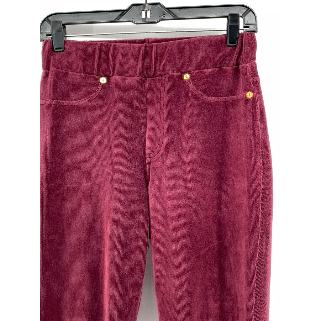 MICHAEL KORS Women's Maroon Corduroy Skinny Leg Pants SZ 28