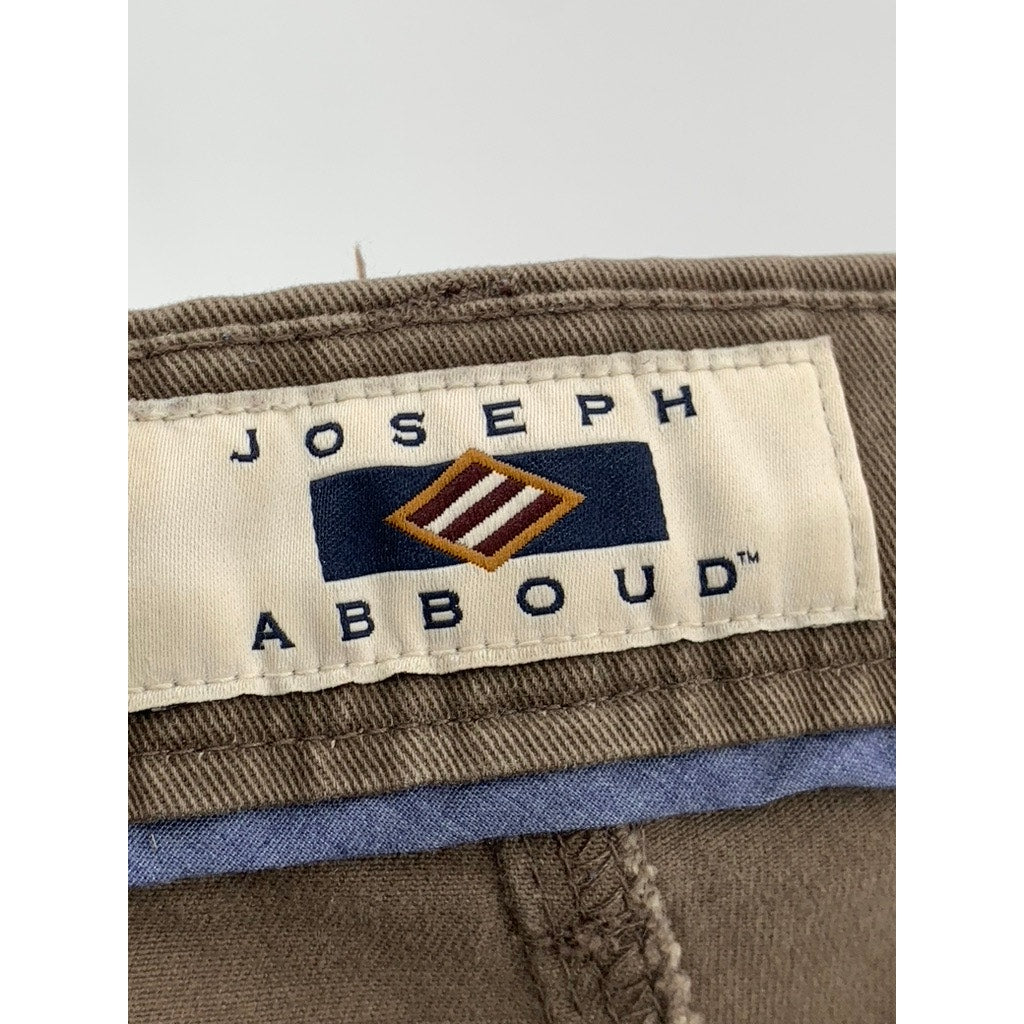 JOSEPH ABBOUD Men's Brown Straight-Leg Stretch Chino Pants SZ 40X32