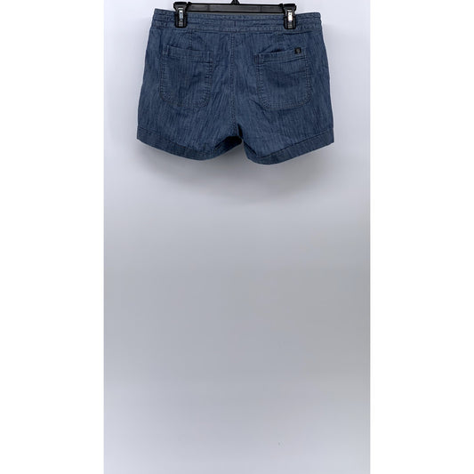 THE NORTH FACE Women's Blue Chambray Regular-Fit Casual Shorts SZ 10