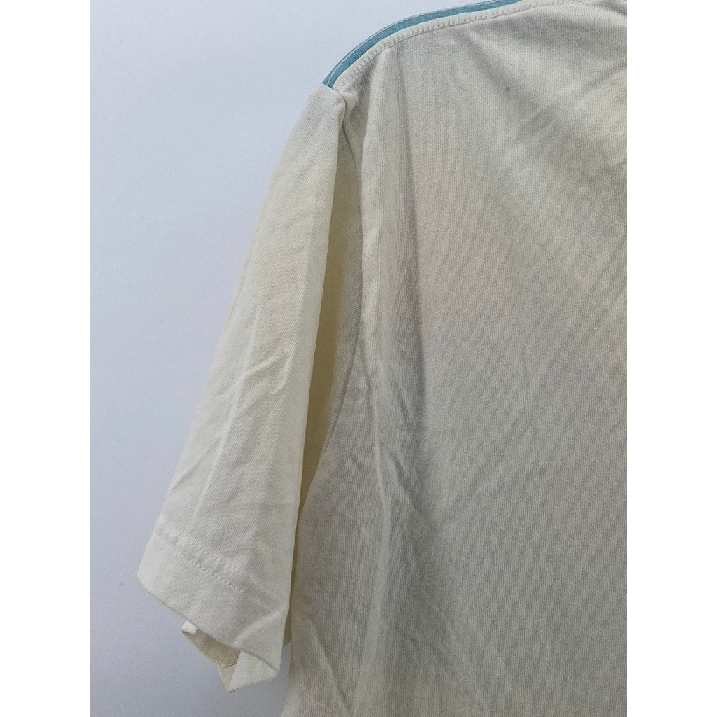 UNIQLO x Andy Warhol Men's Beige Crewneck Campbell Tomato Soup Art T-Shirt SZ S