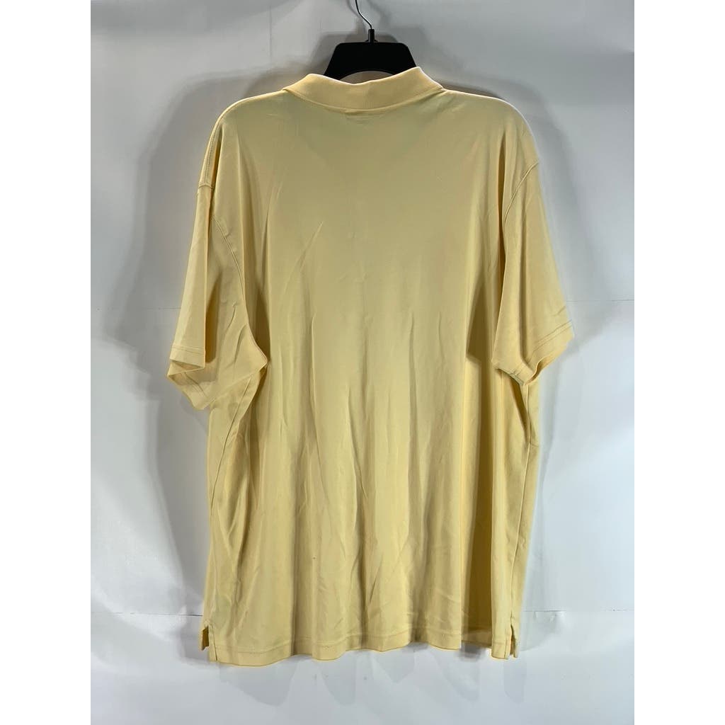 TASSO ELBA Men's Yellow Supima Cotton Short Sleeve Polo Shirt SZ XL