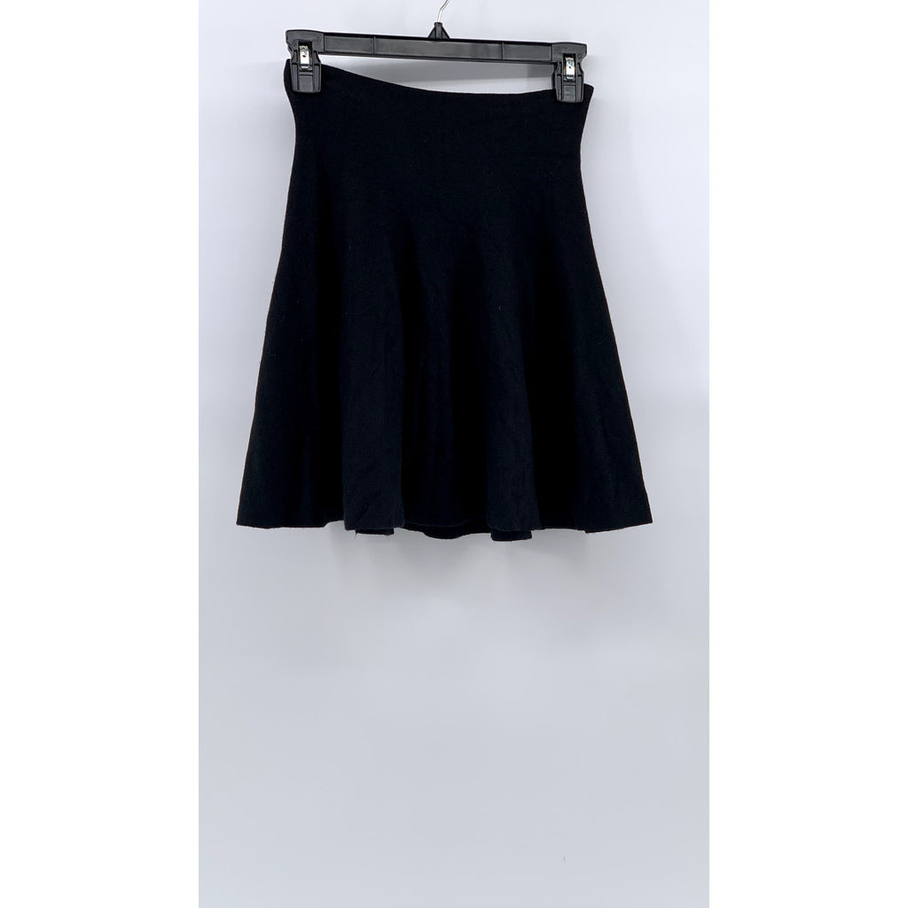 TEA N ROSE Women's Black Knit A-Line Skirt SZ M