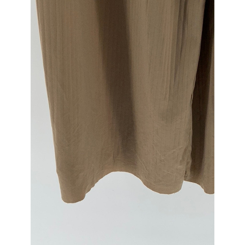 UNBRANDED Women's Tan Pleated Pants SZ S