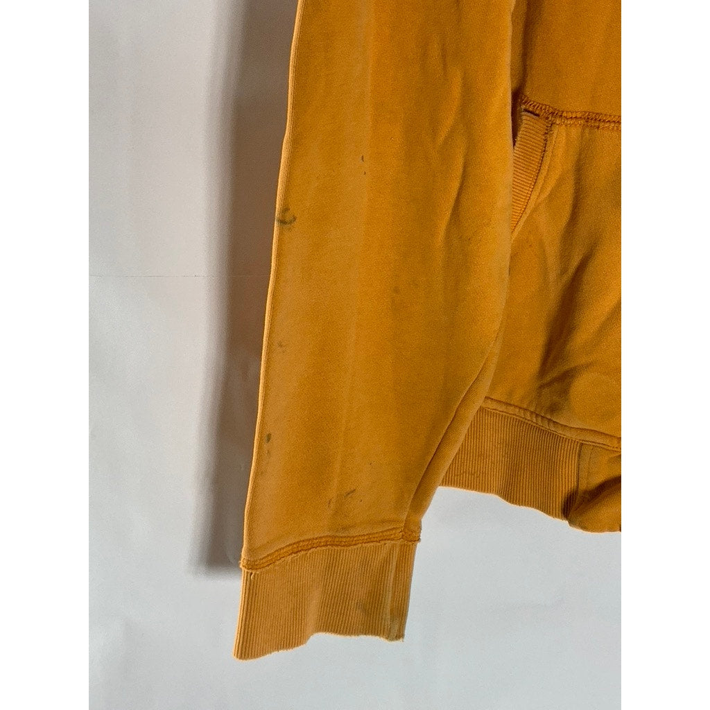 MARGARITAVILLE Men's Vintage Orange Graphic Zip-Up Hooded Sweater SZ L