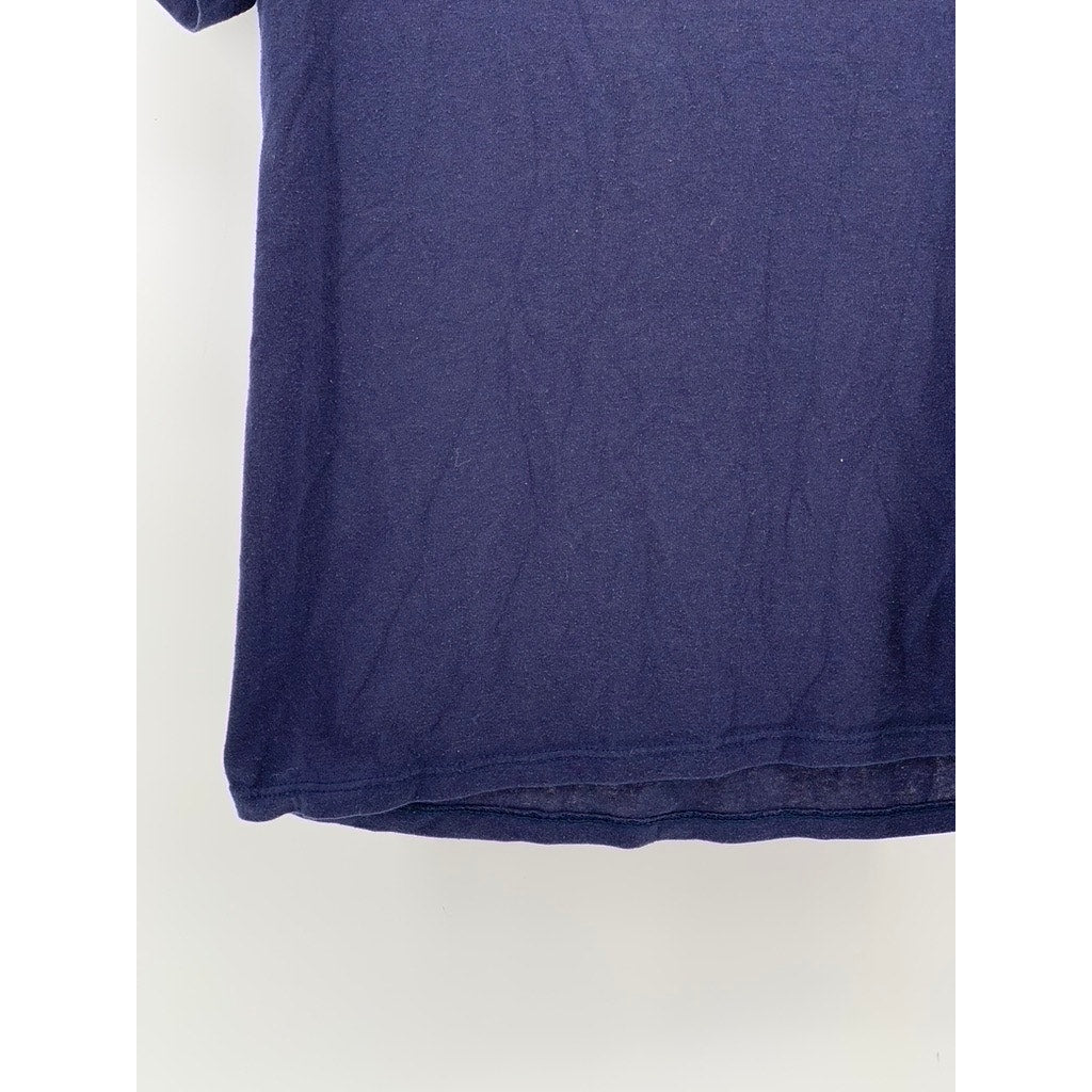 JERZEES Men's Vintage Navy Crewneck Short Sleeve Graphic T-Shirt SZ M