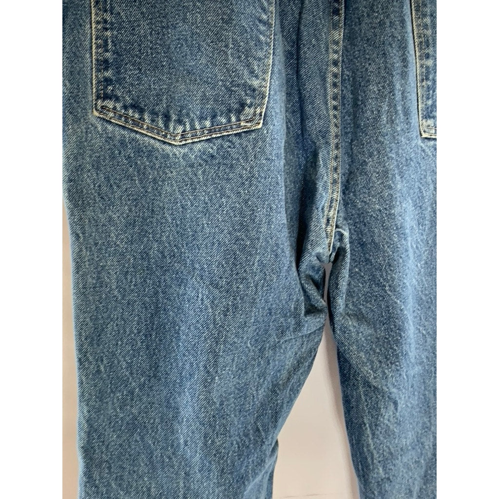 RUSTLER Men's Vintage Blue Denim Four-Pocket Bootcut Jeans SZ 31X32