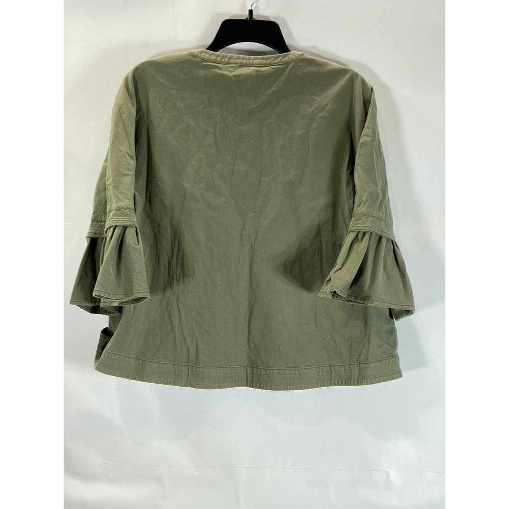 TOMMY BAHAMA Women’s Tea Leaf 3/4 Sleeve Zip-Up Callie Chino Jacket SZ S