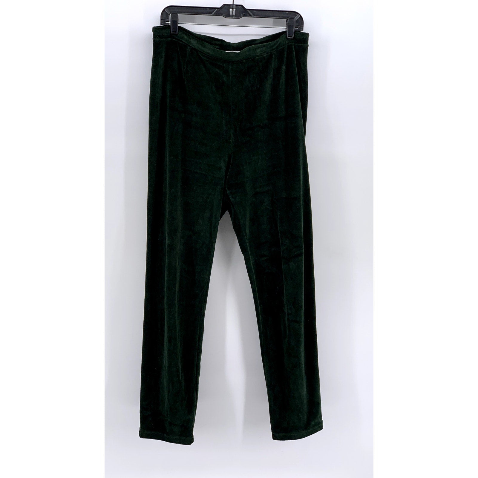 JONES WEAR Women's Dark Green Velour Sweatpants SZ L