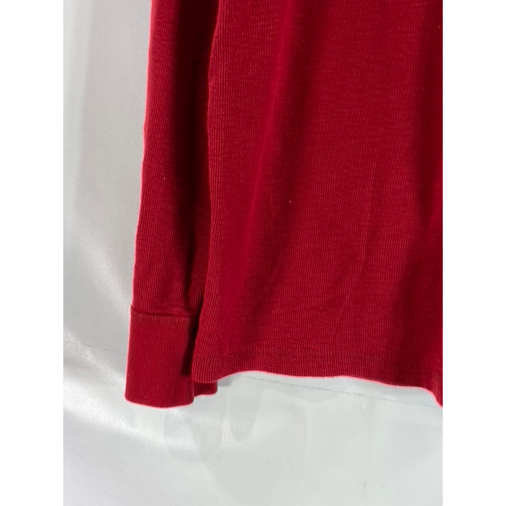 AMERICAN EAGLE OUTFITTERS Men's Red Graphic Waffle-Knit Vintage-Fit T-Shirt SZ L