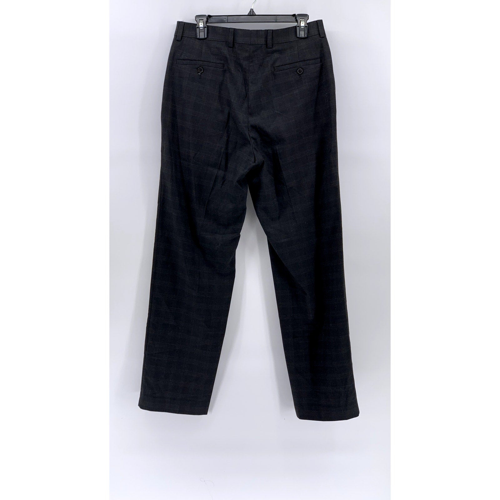 RALPH RALPH LAUREN Men's Black Windowpane Straight Leg Pant SZ 32X32