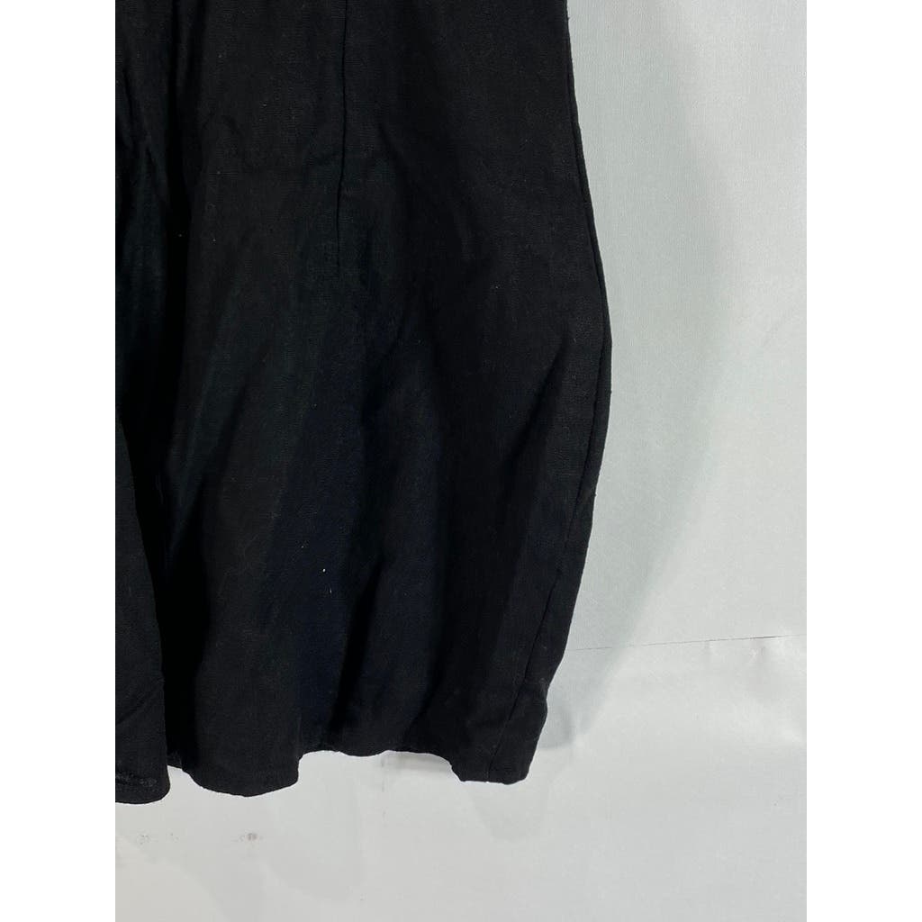 KENDALL & KYLIE Women's Black Solid V-Neck Adjustable Strap Mini Dress SZ S