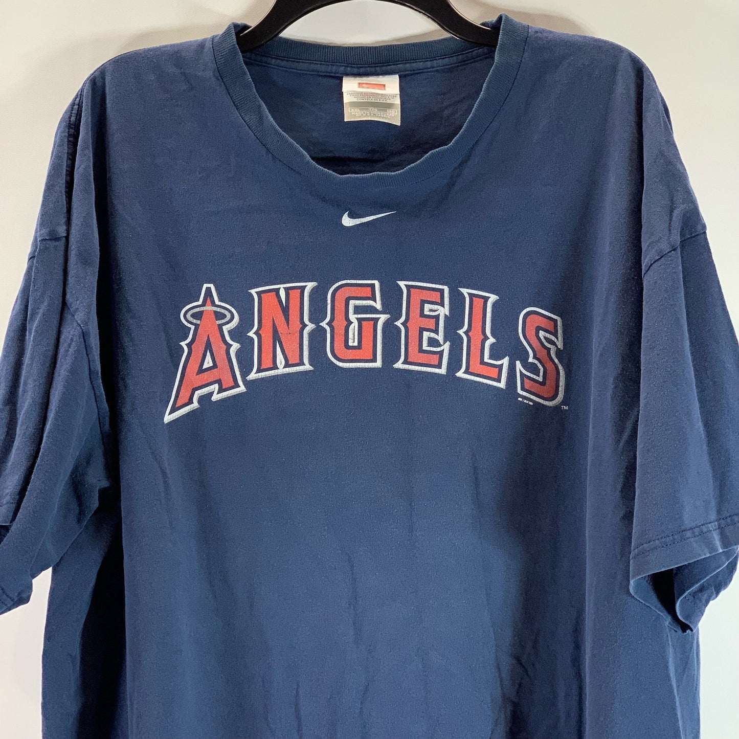 NIKE Men's Navy Angels Logo Crewneck Short Sleeve T-Shirt SZ 2XL