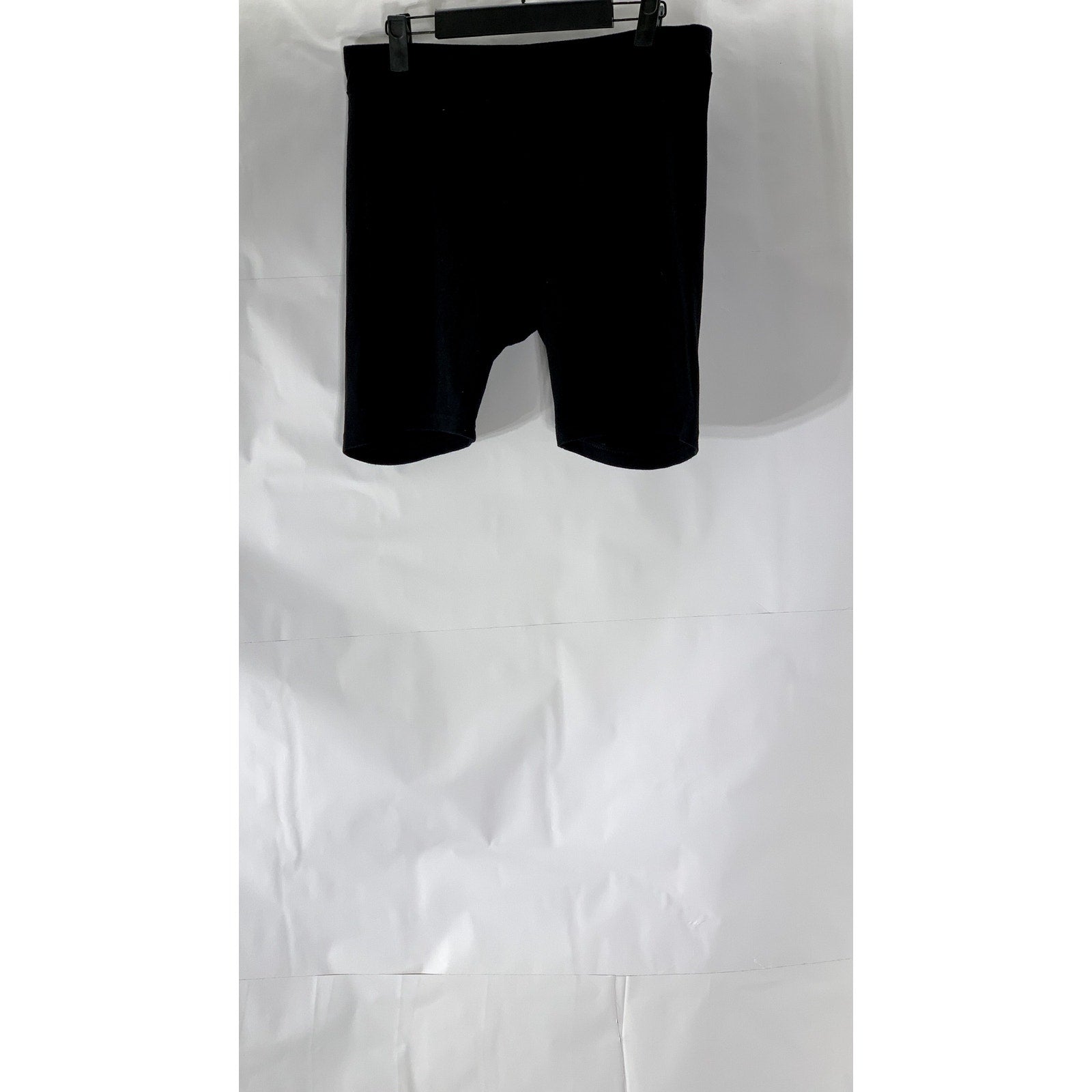 HUE Women's Black High-Rise Biker Shorts SZ M