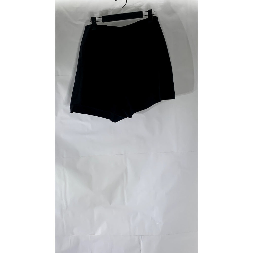 DEREK LAM 10 CROSBY Women's Black Solid Large Grommet-Detail Dress Shorts SZ 4