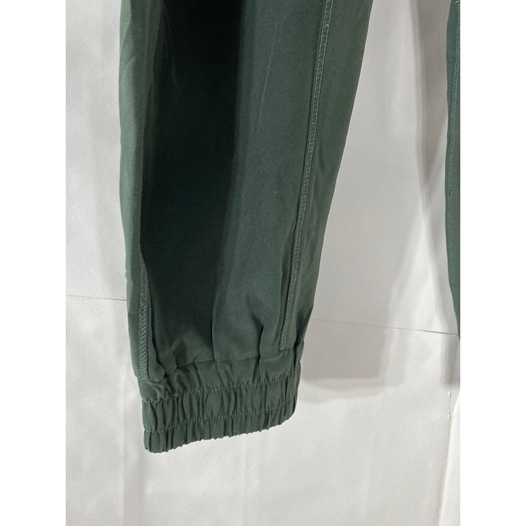 UNBRANDED Women's Dark Green Elastic-Waist Pull-On Jogger Pant SZ S