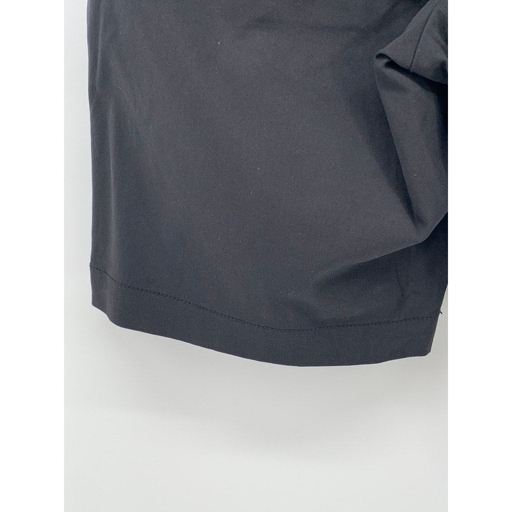 GOODFELLOW & CO Men's Black Linen 9" Flat Front Tech Casual Shorts SZ 28