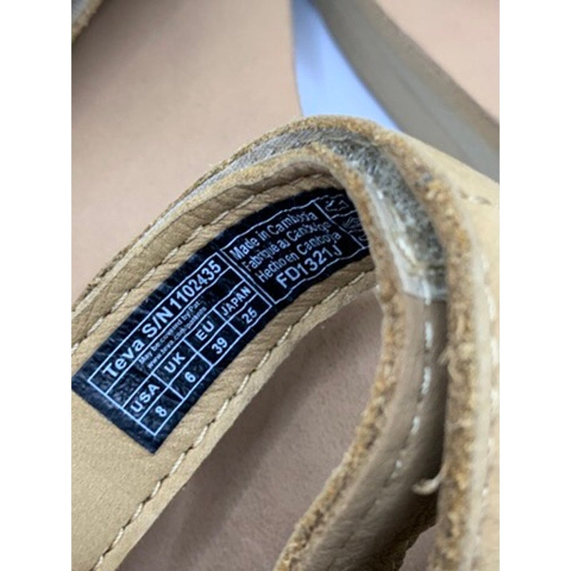 TEVA Women's Tan Midform Universal Satinya Sandal SZ 8