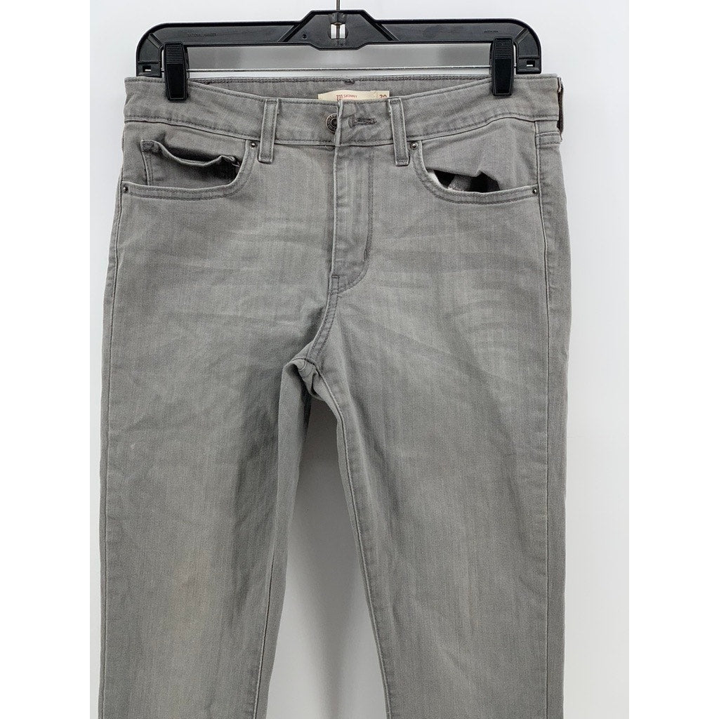 LEVI'S Men's Grey 711 Skinny Cotton Blend 5 Pocket Denim Jeans SZ 30x30