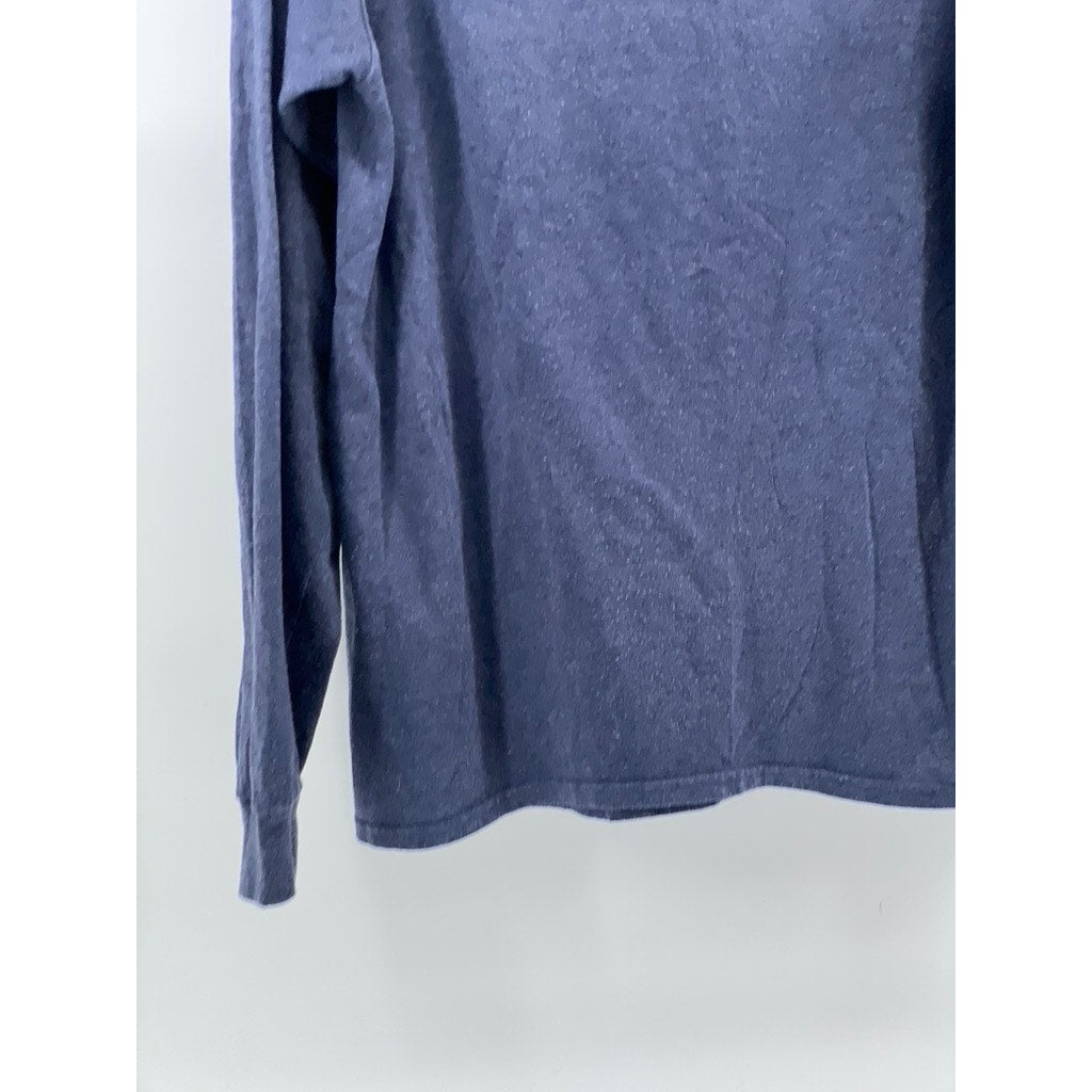 DELTA Men's Dark Blue Arizona Desert Oasis Graphic Long Sleeve T-Shirt SZ M