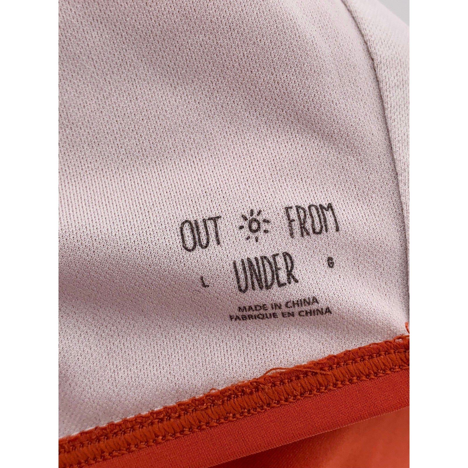 OUT FROM UNDER Women's Orange Scoop-Neck Spaghetti Strap Cross-Back Swim Top SZL