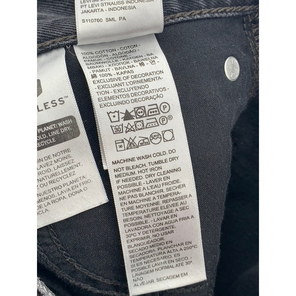 LEVI'S Women's Black Denim 94' Baggy Jeans SZ 25