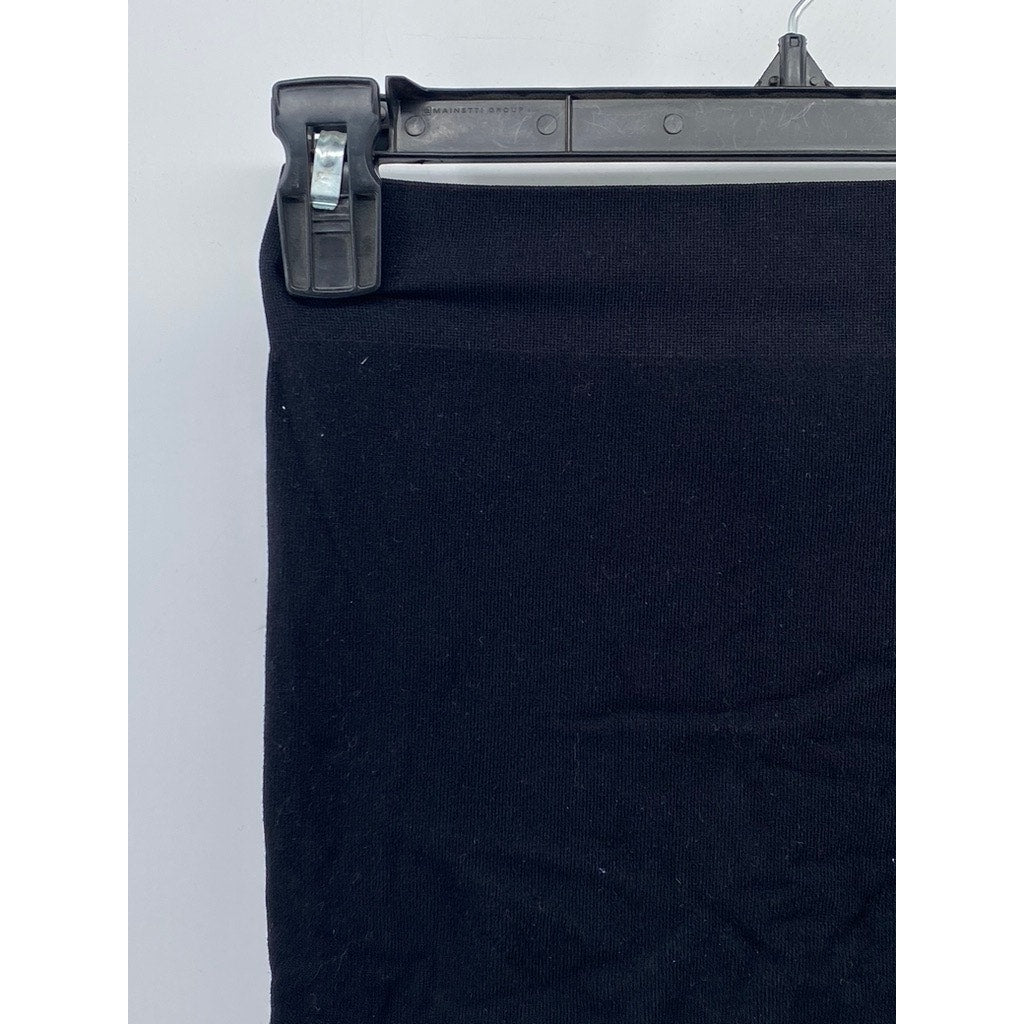 ZARA Women's Black Under Layer Rib Knit Mini Skort SZ XS/S