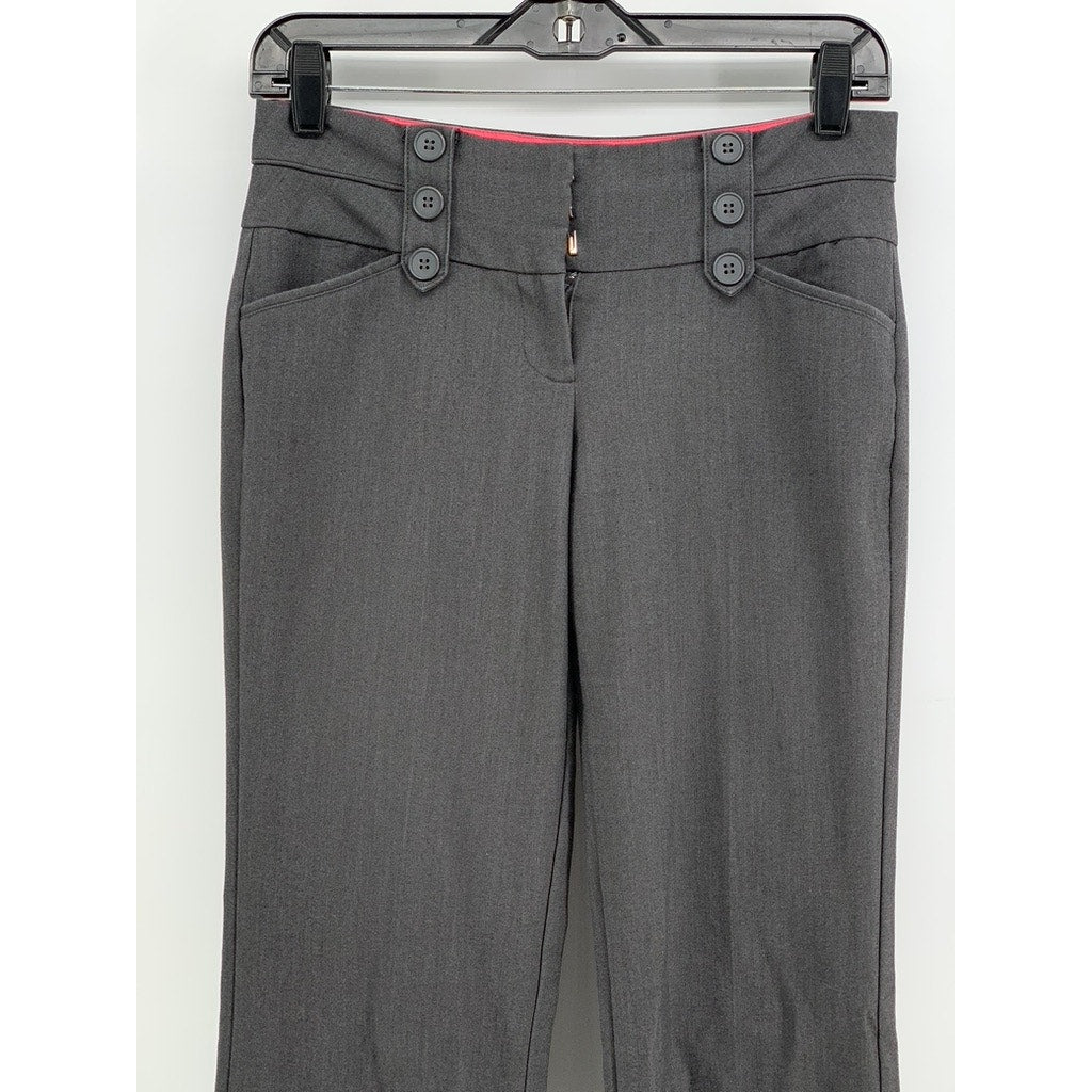 JOE BENBASSET Women Juniors' Charcoal Flared Low Rise Pant SZ 1