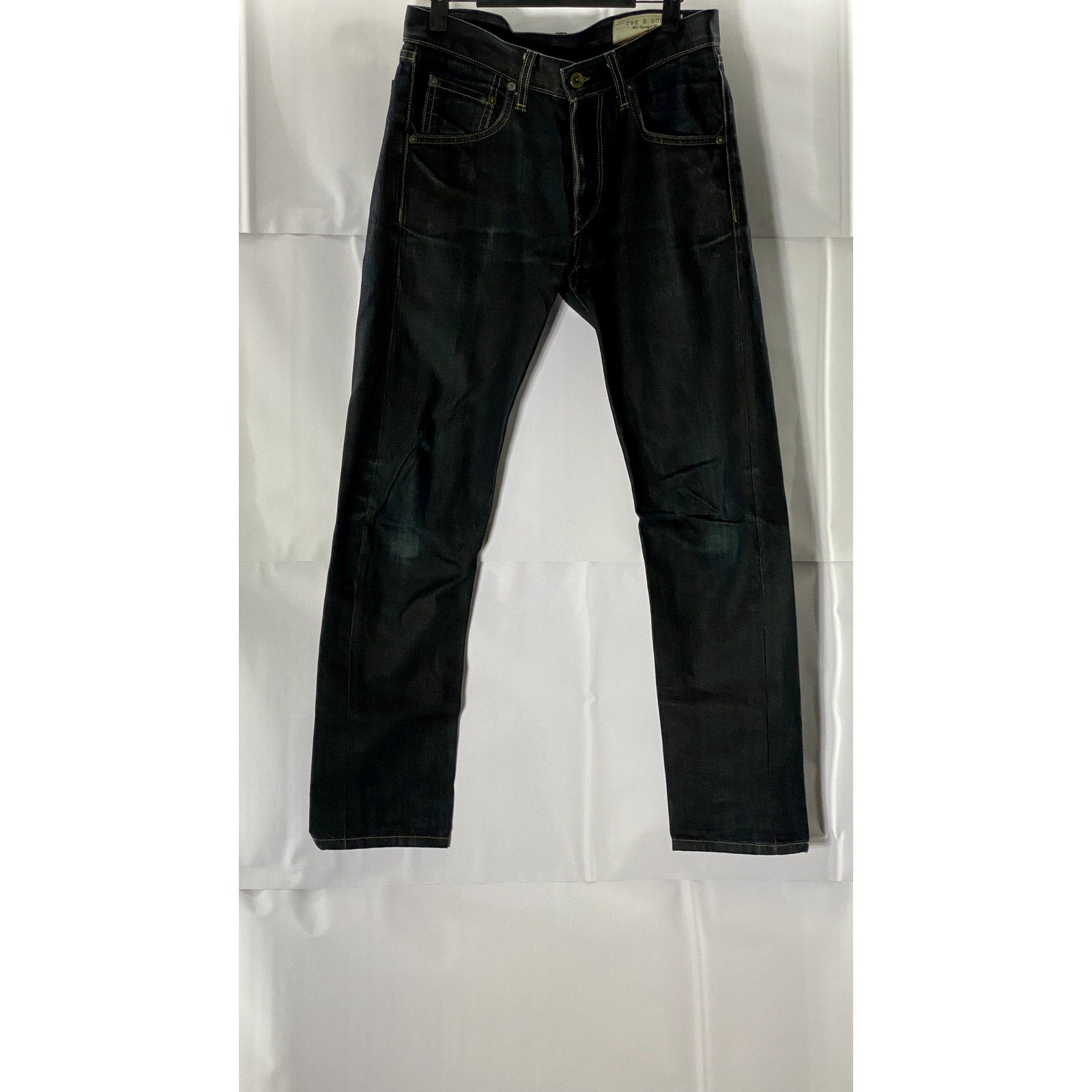 RAG & BONE Men's Dark Blue R15X Slim Straight Five-Pocket Denim Jean SZ 29