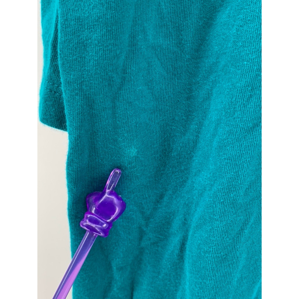 WOMEN WITHIN Women's Plus Blue Scoop-Neck 3/4 Sleeve Top SZ L