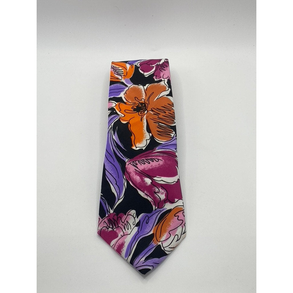 LEO JORDAN Men’s Multicolor Floral Print Tie SZ OS