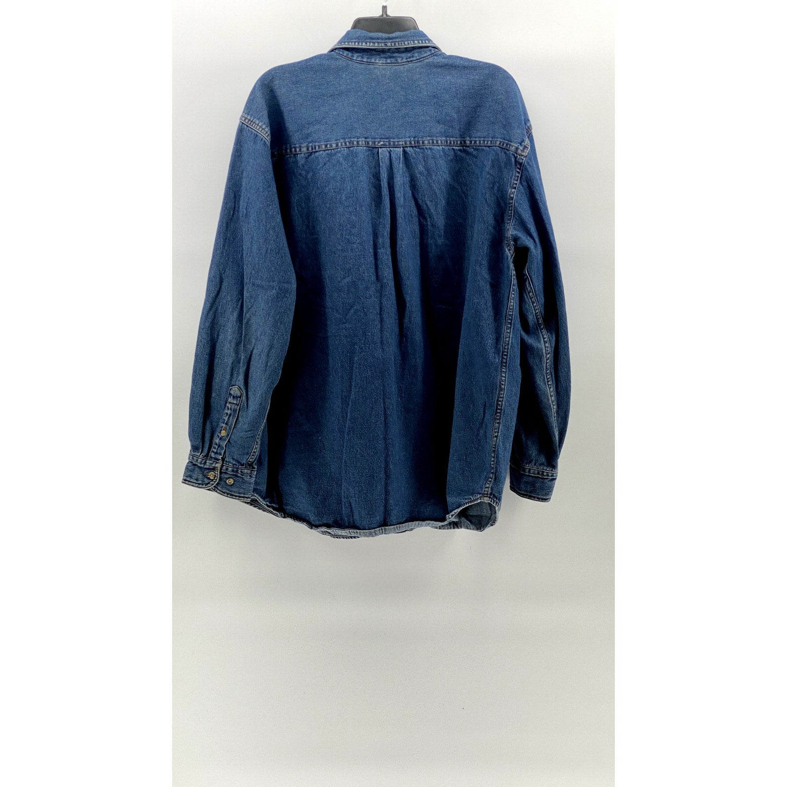 DISNEY Women's Vintage Blue Denim Embroidered Pooh & Friends Shirt Jacket SZ L