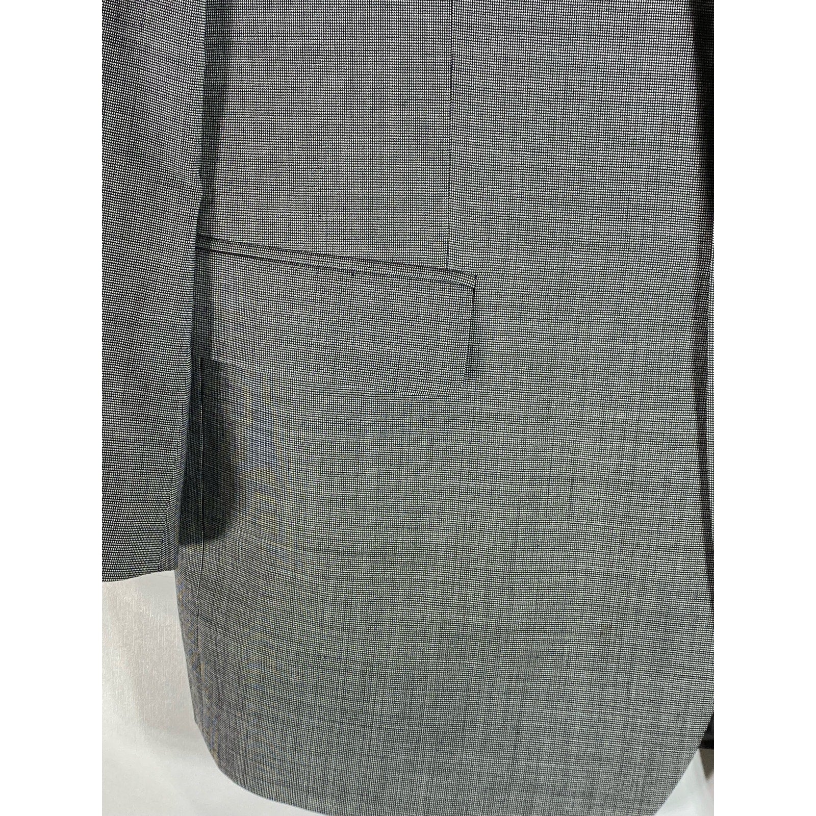 PRONTO UOMO Men's Charcoal Printed Wool Three-Button Notch Lapel Blazer SZ 44R