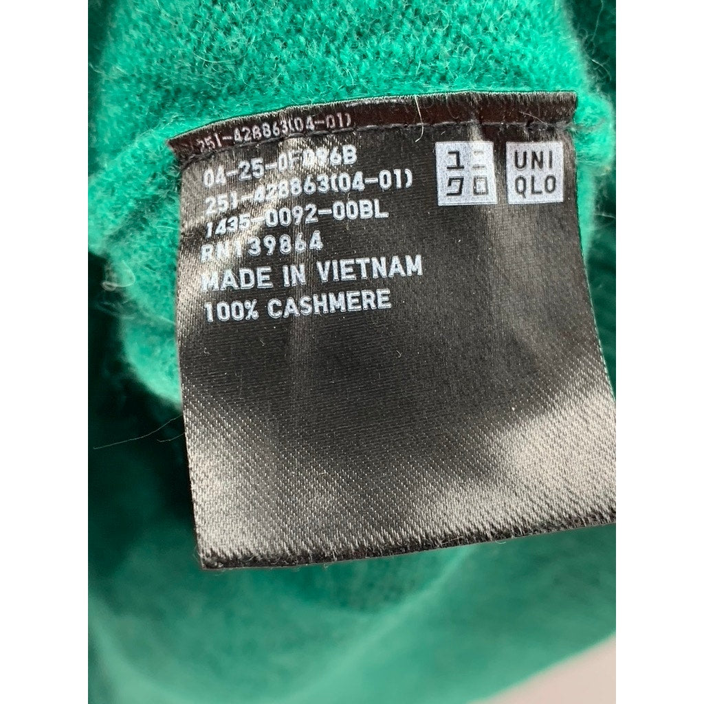 UNIQLO Women's Green Crewneck Cashmere Knit Sweater SZ S