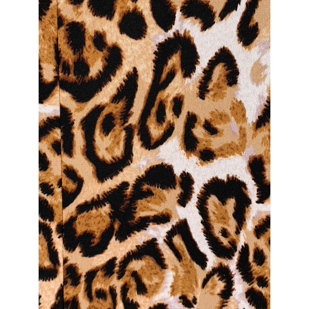 SHELBY & PALMER Women's Cheetah Print Side-Tie 3/4 Sleeve Dress SZ 18WP