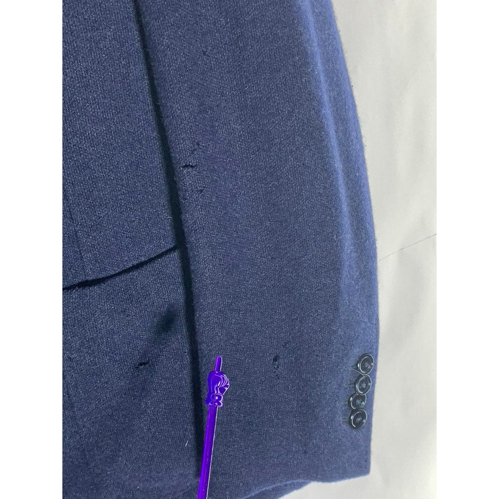MASSIMO DUTTI Men's Navy Cashmere Two-Button Long Sleeve Collar Blazer SZ 38