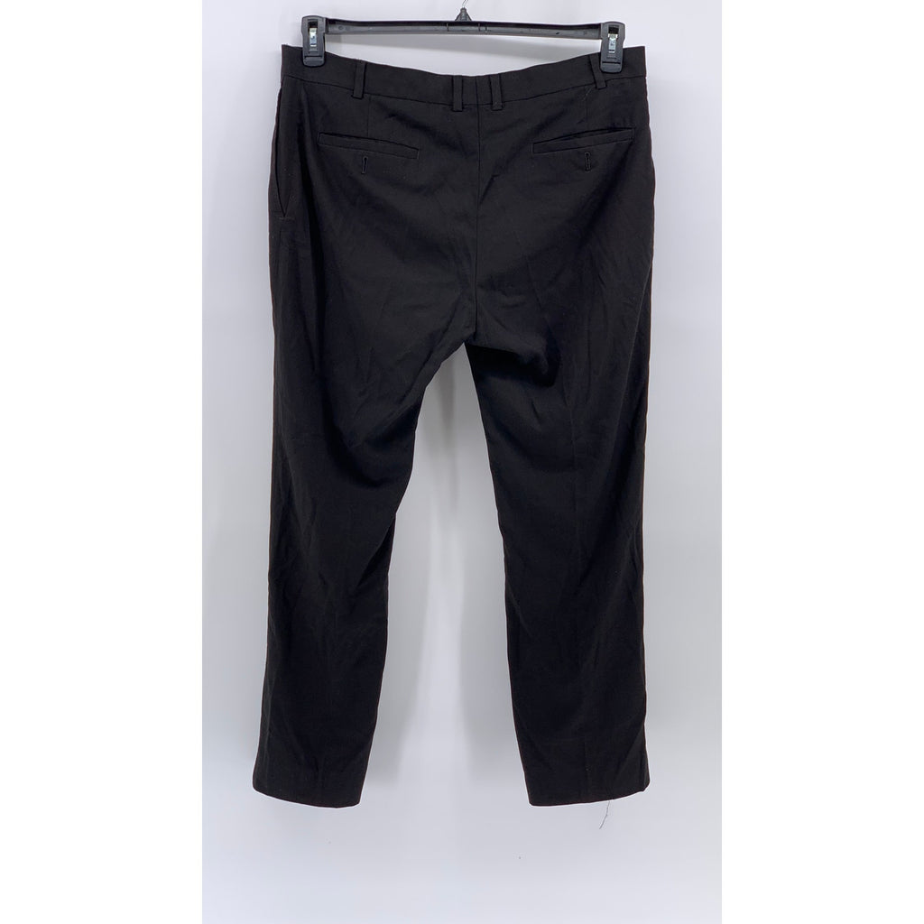 REACTION KENNETH COLE Men's Black Straight-Leg Regular Flat Front Pant SZ 40X32