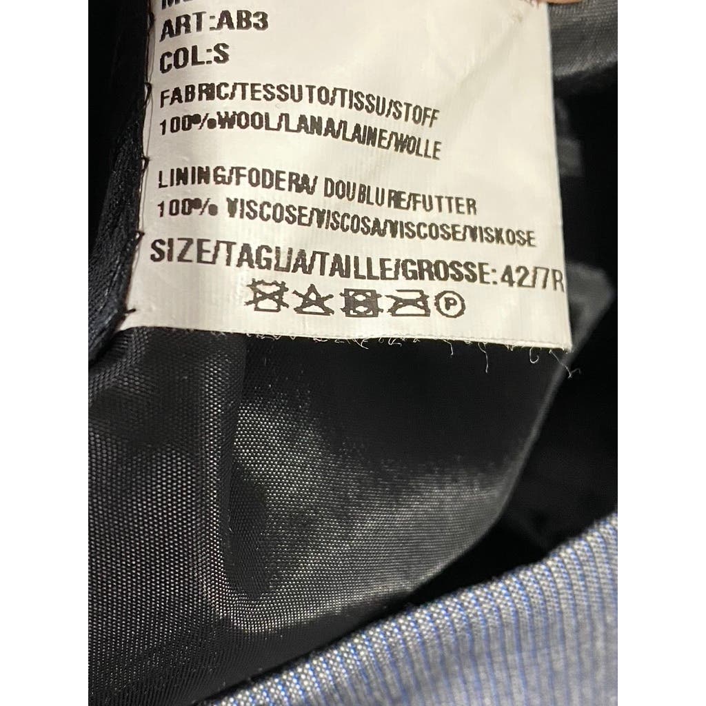 PAUL SMITH Men's Blue Wool Flat Front Dress Pants SZ 32X30