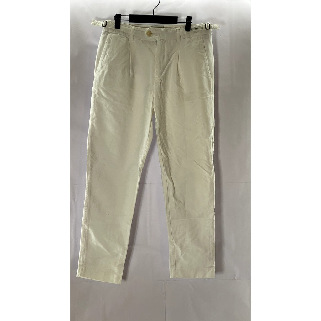 SCOTCH & SODA AMSTERDAM Men's Cream Adjustable Strap Straight-Leg Pants SZ 30X32