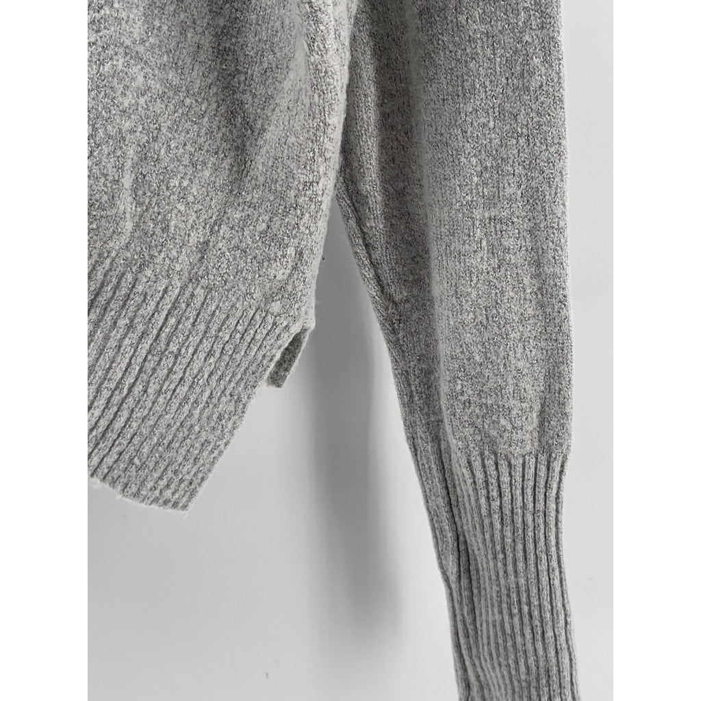 MELROSE AND MARKET Women's Gray Crewneck Long Sleeve Sweater SZ M