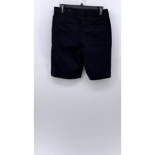 GOODFELLOW & CO Men's Black Linen 9" Flat Front Tech Casual Shorts SZ 28