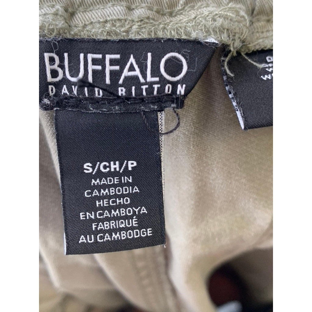 BUFFALO DAVID BITTON Women's Olive Green Drawstring Casual Joggers SZ S