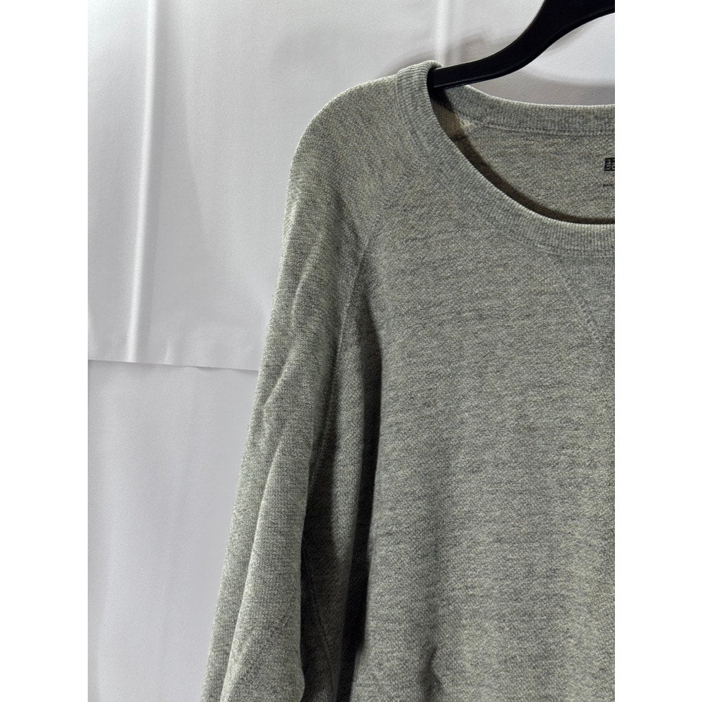 UNIQLO Women's Grey Heather Crewneck Long Sleeve Pullover Sweatshirt SZ XL