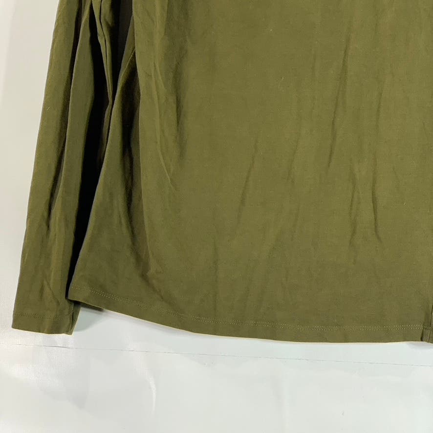 ASOS Men's Olive Green Turtleneck Pullover Lightweight Long Sleeve T-Shirt SZ M